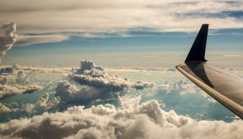 Clouds seen from an aircraft window