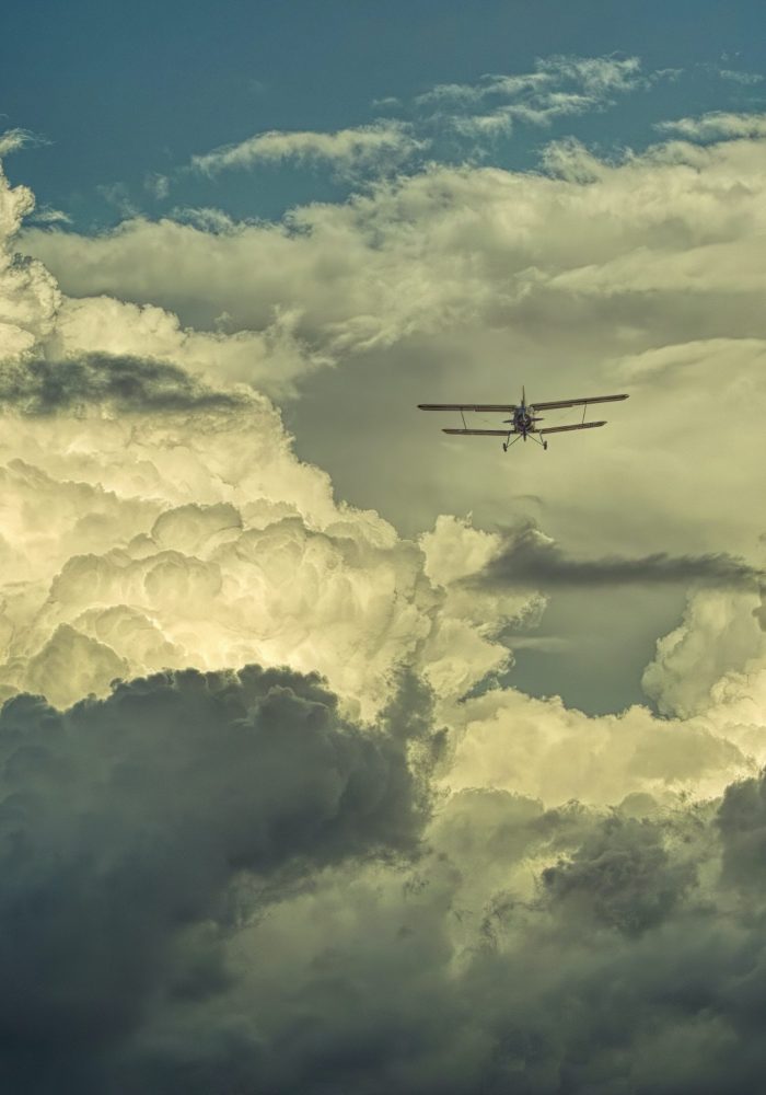 Storm clouds over a landscape